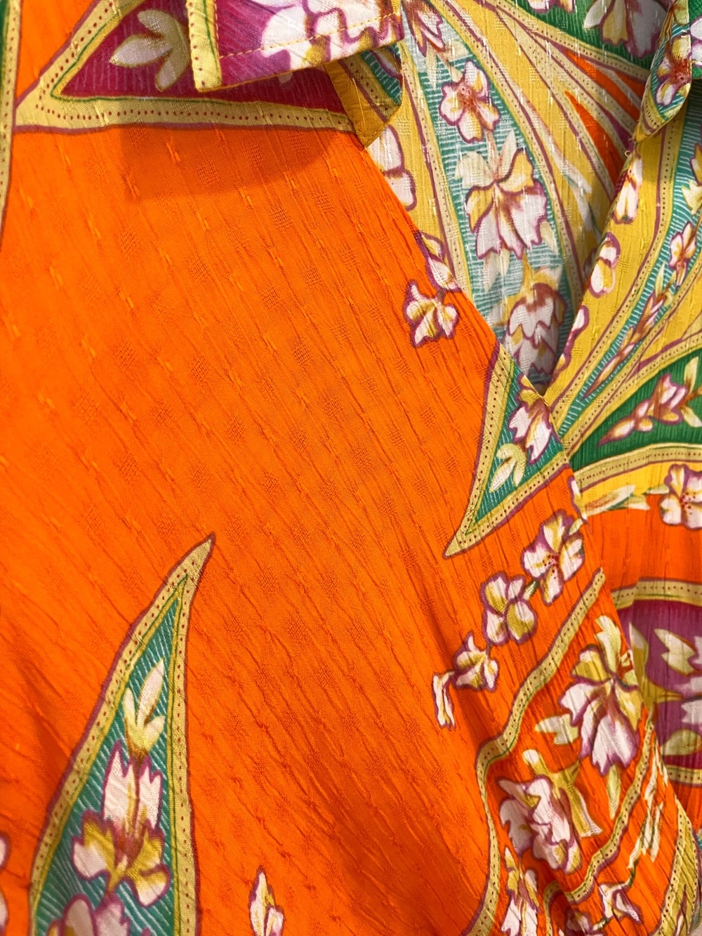 Haute Hippie Cropped Top Paisley Boho Vibrant Festival Playful - Picture 9 of 15